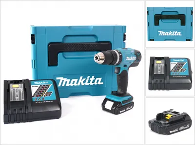 Produktbild von Makita DHP 453 Y1J-D Akku Schlagbohrschrauber 18V 42Nm im MAKPAC + 1,5 Ah Akku + Ladegerät