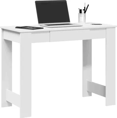 Zdjęcie produktu dla Maison Exclusive – biurko białe 100 x 45 x 75 cm, materiał drewnopochodny
