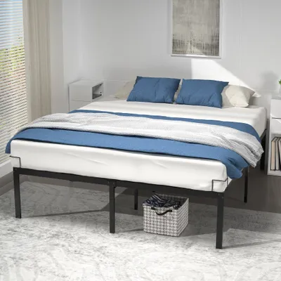 Produktbild von VOUNOT® Bettgestell 180x200 cm Metallbett mit Lattenrost und Stauraum unter dem Bett