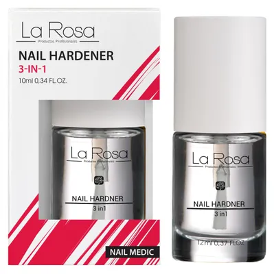 Produktbild von LaRosa NAGELHÄRTER 3-in-1 - Stärkende Nagelpflege: Base Coat, Nagelhärter und Ve