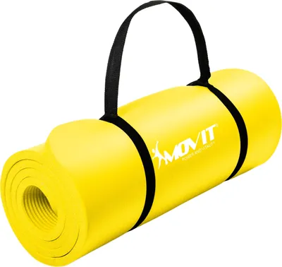 Produktbild von MOVIT Gymnastikmatte Pilates, Gymnastik, Yoga, Matte - hautfreundlich und , Yogamatte für Zuhause oder Unterwegs - 183x60x1,0cm, Gelb