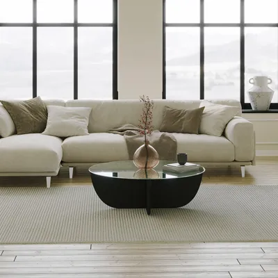 Produktbild von Skye Decor, Lily - Black, Couchtische, Schwarz, Glas, 90 x 30 x 90 cm