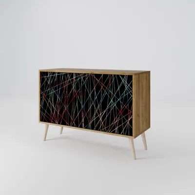 Immagine prodotto di Cassettiera Spacerebels a 2 ante - credenza cassettiera - credenza alta - mobile guardaroba - soggiorno camera da letto - 57,5×111×42 (HxLxP)