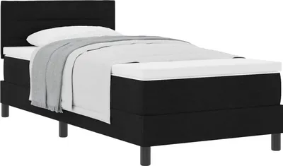 Obrázok produktu pre Posteľ s pružinovým rámom Čierny 80 x 200 cm látka