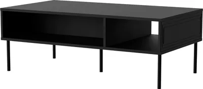 Image de Enemonzo - Table basse, 110x60x40h cm Noir, 3 Compartiments