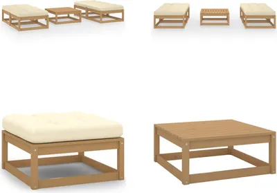 Produktbild von vidaXL 5 tlg. Garten Lounge Set mit Kissen Kiefer Massivholz - Gartenmöbel-Set - Gartenmöbel-Sets - Gartengarnitur - Gartengarnituren