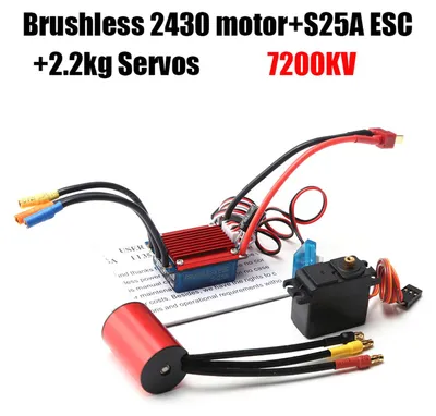 Produktbild von S2430 7200KV Brushless Motor 4P Sensorless 25A Brushless ESC Elektrischer Geschwindigkeitsregler 2.2KG Servo fuer 1/16 1/18 RC Car Truck