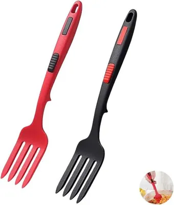 Produktbild von Silikon-Küchenspatel - Rot/Schwarz - Hitzebeständig - Multifunktional - Für Kochen und Backen