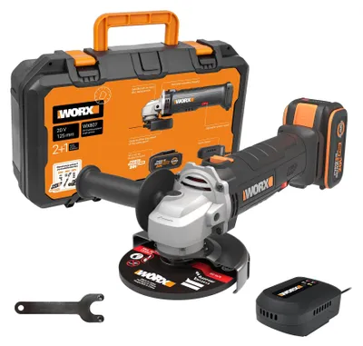 Productafbeelding van WORX WX807, accuboormachine met haakse opzetstuk, 20V, inclusief accu en oplader, PowerShare