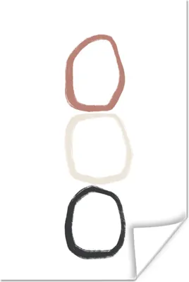 Produktbild von MuchoWow® Poster Minimalismus - Geometrische Formen - Pastell 20x30 cm - Papierdruck