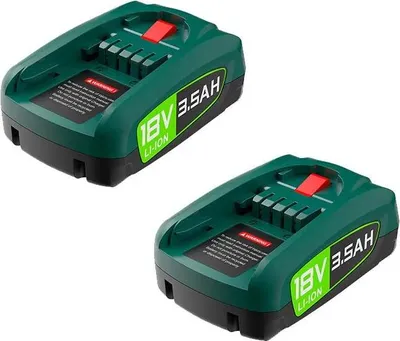 Zdjęcie produktu dla Zapasowy zestaw akumulatorów do narzędzi, 18 V, duża pojemność, 2 szt. po 3500 mAh
