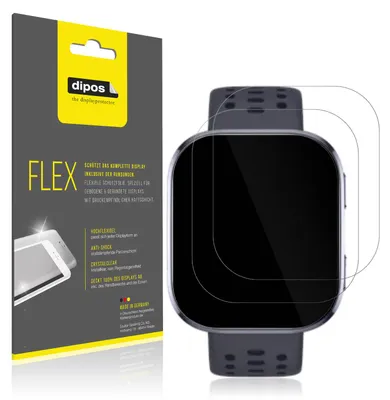 Produktbild von 2x Schutzfolie für Huami Amazfit Bip 6 Folie, 100% Displayabdeckung, dipos Flex