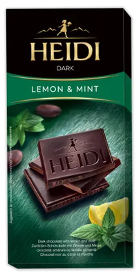 Obrázok produktu pre Heidi tmavá čokoláda s mätou a citrónom 80 g