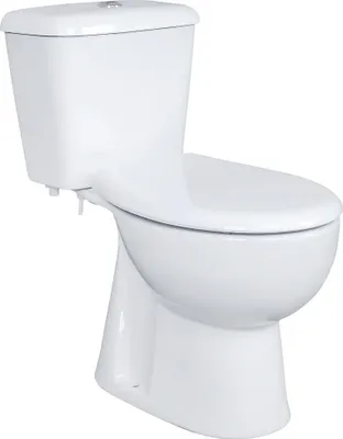 Produktbild von Stand-WC mit Keramik-Spülkasten und Softclose WC-Sitz Senkrecht Boden
