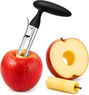 Produktbild von Apfelentkerner 18cm Edelstahl, Apfelausstecher mit Griff | Gezackte Klinge, Ergonomischer ABS Griff, Spülmaschinenfest