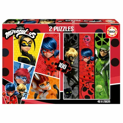 Produktbild von Miraculous Ladybug Puzzle 2x100Stü ck