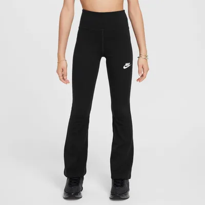 Produktbild von Nike G Nsw Clssc Hr Flare Tght Lbr Black/White Black/White L