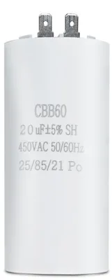 Startkondensator CBB60 20 µF 450 V 2 Anschlüsse 1 St.