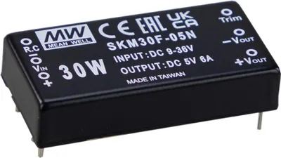 Produktbild von MEANWELL SKM30F-12N DC-DC-Wandler geregelt 12V 2,5A 2"*1" 3.000V