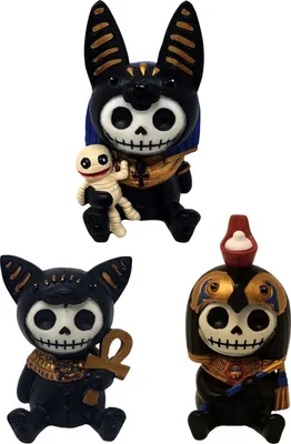 Produktbild von 3er Set ägyptische Furrybones - Horus, Bastet und Anubis