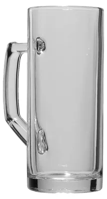 Produktbild von 6 Bierkrüge aus Glas mit Henkel, 0,5 Liter, geeicht