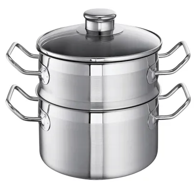 Allesdämpfer Profi-Line i, 20 cm, Edelstahl, mit Deckel