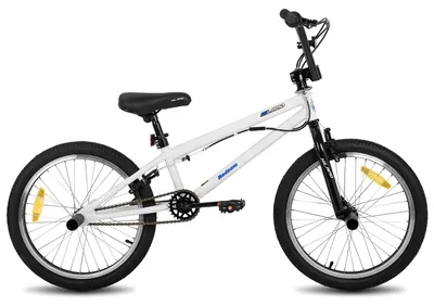 Image de Vélo BMX Kinder - Roues de 50 cm pour freestyle - Rotor à 360° - 4 pegs - Cadre en acier - Freins V - Blanc