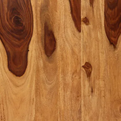 Image de vidaXL Table de salle à manger en bois massif et acier 180 cm