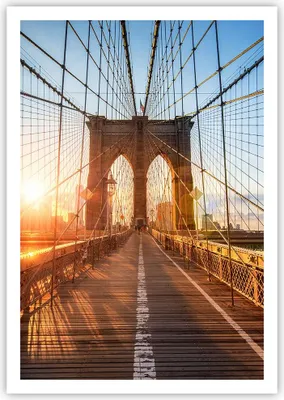 Produktbild von Poster - Poster ohne Rahmen - New York Brücke - 70x100 cm - Wand Bild - Wanddeko - Wandbilder - Kunstposter - Wandposter - Bilder - Kunstdruck - Wanddekoration - Wandbild - P2XPA70x100-3707
