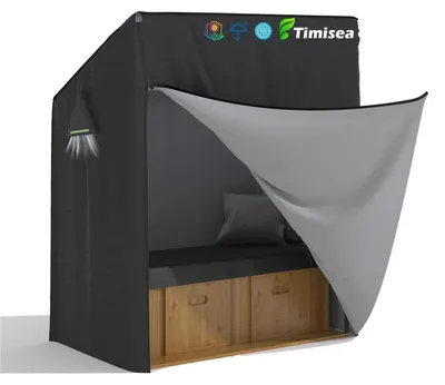 Produktbild von Strandkorb Schutzhülle Winterfest 120*90*155/140cm 420D Oxford Gewebe Abdeckhaube
