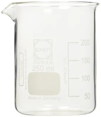 Glasbecher 250 ml, kompatibel mit Ultraschallgeräten
