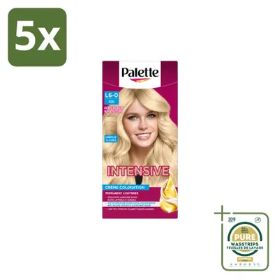 Imagen del producto de 5 tintes para el cabello Poly Palette, tono 100 (rubio muy claro), 115 ml cada uno. Paquete de suministro, 5 unidades