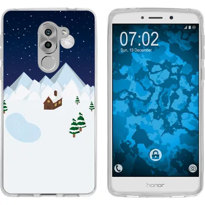 Produktbild von PhoneNatic Case kompatibel mit Huawei Honor 6x Silikon-Hülle X Mas Weihnachten Winterwonderland M6