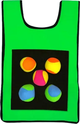 Zdjęcie produktu dla Kamizelka Dodgeball Sticky Vest do rzucania na świeżym powietrzu z 5 piłkami dla dzieci