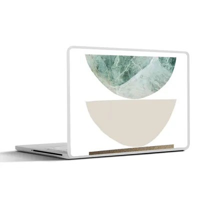 Produktbild von MuchoWow® Laptop Aufkleber Sticker Cover Geometrische Formen - Minimalismus - Pastell 36.5x27.5 cm - Laptop-Sticker