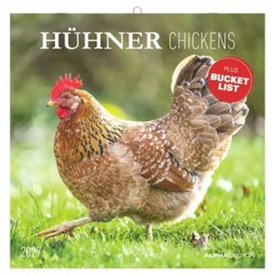 Productafbeelding van Hühner 2027: Wandkalender 30x30 cm (30x60 cm geöffnet) mit Notizkalendarium, 12 Hühner-Motiven und Bucket-List