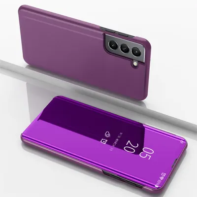 Immagine prodotto di Custodia protettiva per smartphone Samsung Galaxy S22 5G, con cover a specchio a 360 gradi, colore: viola