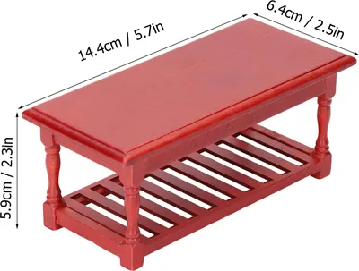 Produktbild von 1:12 Puppenhaus Miniatur Couchtisch Simulation Dekoration Zubehör Mini Möbel Mahagoni Farbe
