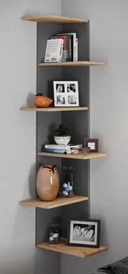 Produktbild von VCM Holzregal hängend | platzsparendes Regal | Maße: H. 140 x B. 37 x T. 37 cm | Elegantes Regal hängend | Aufbewahrungsregal | Bücherregal | Wandregal - Balos XL