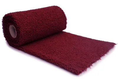 Obrázek produktu pro Minky Lamm Boucle, Sherpa, Kunstfell, CURL Fleece, Bordeauxrot, 50 x 160 cm
