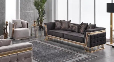 Obrázok produktu pre Čalúnený apartmán pohovky Trojmiestne kreslo Moderná pohovka do obývačky