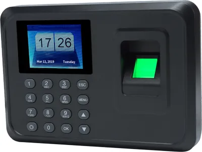 Obrázok produktu pre Inteligentný biometrický terminál na meranie dochádzky s odtlačkom prsta a heslom, zariadenie na registráciu príchodu zamestnancov, 2,4-palcový TFT-LCD displej, napájanie 5 V DC, časomiera