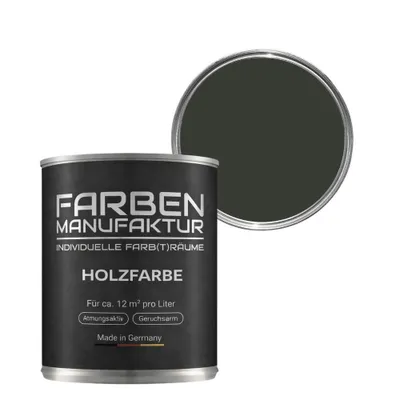 Produktbild von Farben Manufaktur Holzfarbe Wetterschutzfarbe Holzlack RAL deckend 5L - ca. RAL 6015 Schwarzoliv