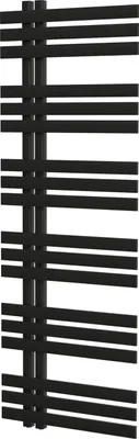 Produktbild von Schulte Badheizkörper IGNIS, 140x50 cm, Schwarz, seitlich versetzter Mittelanschluss, ohne Heizstab