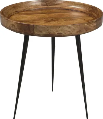 Produktbild von SIT Möbel Beistelltisch aus Mangoholz | B 50 x T 50 x H 52 cm | Platte natur / Gestell schwarz | 01053-06 | Serie THIS & THAT