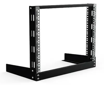Imagen del producto de Lanview LVR04U63BL, estantería de pared, 4U, capacidad de 30 kg, raíles para rack, 3,7 kg, color