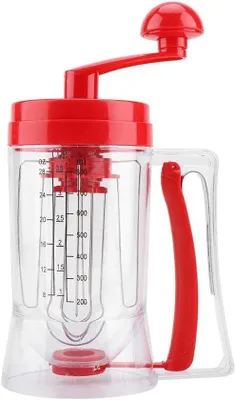 Produktbild von Famanu Handheld Teigspender mit Waage - ideal für Cupcakes, Waffeln und Crêpes