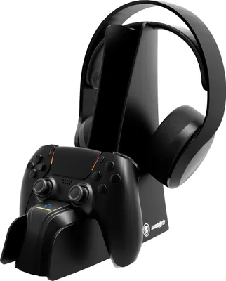 Produktbild von snakebyte DUAL CHARGE & HEADSET STAND 5 - schwarz - Ladestation für PlayStation 5 DualSense Controller & Wireless Headsets