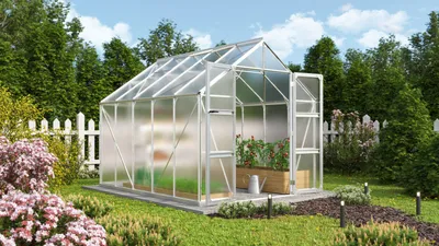 Produktbild von Vitavia Gewächshaus "Domus 8300" aluminium 8,3 m² 6 mm HKP