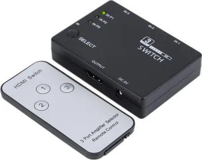Produktbild von MMOBIEL HDMI 3 in 1 Splitter / Full HD 1080p / inkl Fernbedienung